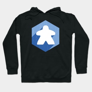 Hexagon Meeple Blue Hoodie